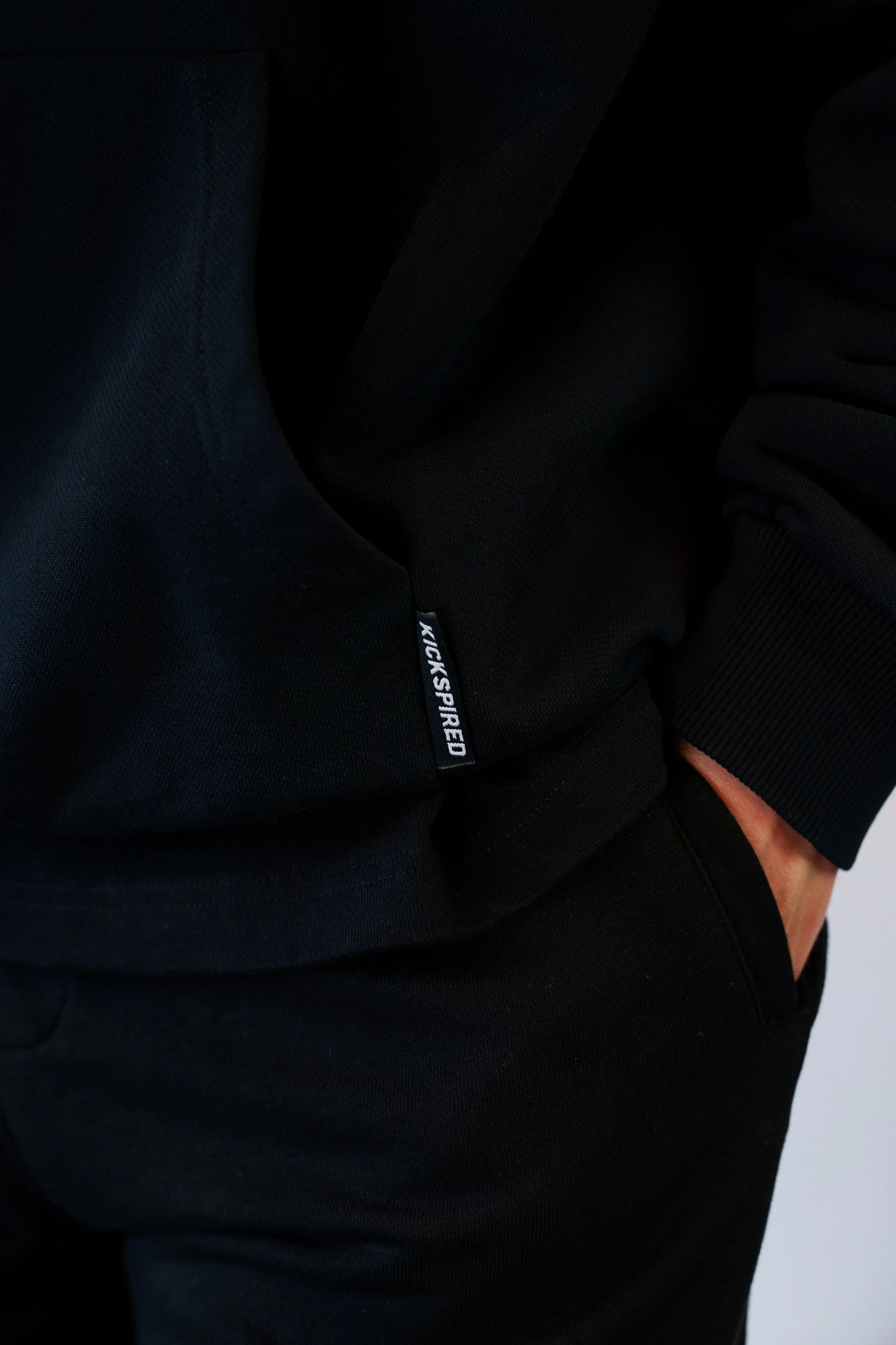 BADGE LOGO HOODIE BLACK - UNISEX Kickspired