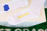SOCKS WHITE/YELLOW/BLUE Kickspired